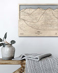 Alta Utah Ski Trail Map | Ski Slope Mountain Art Laser Engraved Maps