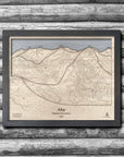 Alta Utah Ski Trail Map | Ski Slope Mountain Art Laser Engraved Maps