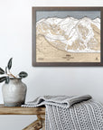 Alta Utah Ski Trail Map | Torched Peaks 3D Wood Mountain Art