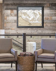 Alta Utah Ski Trail Map | Torched Peaks 3D Wood Mountain Art, Ski Cabin Decor
