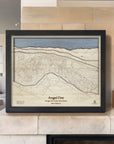 Angel Fire 3D Layered Ski Map by Torched Peaks, Skiing Decor, Snowboarding Wall Art