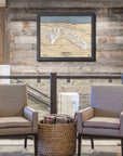 Angel Fire Ski Poster, Engraved Wooden Map