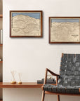 Beaver Creek Colorado Wooden Ski Map, Framed Skiing Map Poster