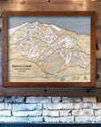 Unique Ski House Art: Large, Wooden Wall Map of Beaver Creek Ski Area