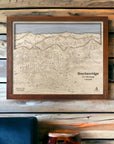 Unique Gifts for Skier Weddings: Breckenridge Wood Ski Resort Map