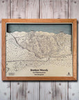 Bretton Woods NH Ski Trail Map | 3D Laser Carved Ski Slope Mountain Art