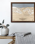 Brian Head Ski Resort Trail Map | 3D Wood Mountain Art | Torched Peaks
