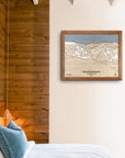 Brian Head Ski Resort Trail Map | 3D Wood Mountain Art | Torched Peaks