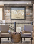 Brian Head Ski Resort Trail Map | 3D Wood Mountain Art | Torched Peaks