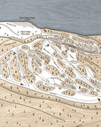 Brian Head Ski Resort Trail Map | 3D Wood Mountain Art | Torched Peaks