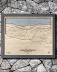 Brian Head UT Ski Trail Map | 3D Wood Mountain Map