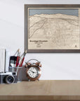 Brundage Mountain, ID Wood Ski Trail Map | 3D Wood Ski Slope Mountain Art