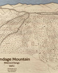 Brundage Mountain, ID Wood Ski Trail Map | 3D Wood Ski Slope Mountain Art