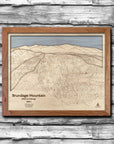 Brundage Mountain, ID Wood Ski Trail Map | 3D Wood Ski Slope Mountain Art