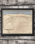 Brundage Mountain, ID Wood Ski Trail Map | 3D Wood Ski Slope Mountain Art