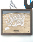 Camelback Resort Wooden Ski Trail Map, Ski Slope Mountain Art