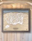 Camelback Ski Resort Map, Ski House Decor, Ski Slope Mountain Art