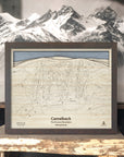 Camelback Resort, Ski Trail Map Art, 3D Wooden Map