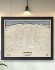 Camelback Resort, Handcrafted Wall Map, Wooden Mountain Art, Slopes