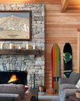 Cannon Mountain NH Ski Trail Map | 3D Laser-engraved Mountain Art | Torched Peaks