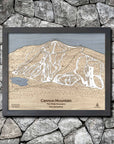 Cannon Mountain NH Ski Trail Map | 3D Laser-engraved Mountain Art | Torched Peaks
