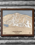Cannon Mountain NH Ski Trail Map | 3D Laser-engraved Mountain Art | Torched Peaks