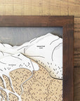 Copper Mountain Ski Trail Map, Ski Cabin Decor