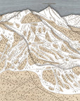 Crested Butte CO Ski Trail Map | 3D Wood Mountain Art Poster