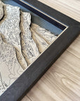 Crested Butte Ski Trail Map | 3D Layered Mountain Art, Handcrafted