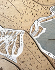 Diamond Peak Ski Resort Map, Engraved in Wood, Skiing Wall Art
