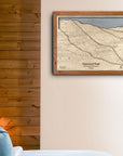 Diamond Peak NV Ski Trail Map, 3D Wood Mountain Art