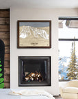 Dodge Ridge CA Ski Trail Map | 3D Wood Map of Dodge Ridge Ski Resort