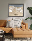 Dodge Ridge CA Ski Trail Map | 3D Wood Map of Dodge Ridge Ski Resort