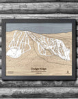 Dodge Ridge CA Ski Trail Map | 3D Wood Map of Dodge Ridge Ski Resort