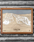 Dodge Ridge CA Ski Trail Map | 3D Wood Map of Dodge Ridge Ski Resort