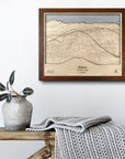 Eldora Mountain Wooden Ski Trail Map Art, Framed Wall Art