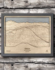 Eldora Mountain Wooden Ski Trail Map Art, Skiing Art