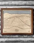 Eldora Mountain Wooden Ski Trail Map Art, Cabin Decor