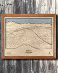 Eldora Mountain Wooden Ski Trail Map Art, Colorado Ski Trails