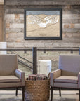 Granby Ranch Colorado Ski Resort Map, 3D Wooden Map