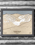 Granby Ranch Colorado Ski Resort Map, Wedding Gift for Skiers