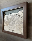Grand Targhee WY Ski Trail Map | 3D Laser-engraved Wall Map
