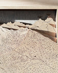 Grand Targhee WY Ski Trail Map | 3D Laser-engraved Wall Map