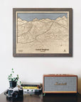 Grand Targhee WY Ski Trail Map | 3D Laser-engraved Wall Map