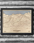 Grand Targhee WY Ski Trail Map | 3D Laser-engraved Wall Map