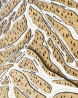 Homewood California Ski Map, Laser-cut map designed by Torched Peaks, the original ski trail map company