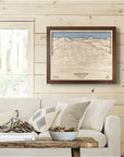 Jackson Hole Wooden Art Print, Ski Map Decor