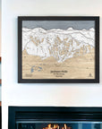 Skiing Wall Art, Skiing Poster of Jackson Hole Trail Map