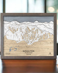 Jackson Hole 3D Wood Layered Map by Torched Peaks / Artist: Shawn Orecchio