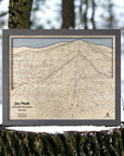3D Wooden Jay Peak Ski Mountain Map, Ski House Decor